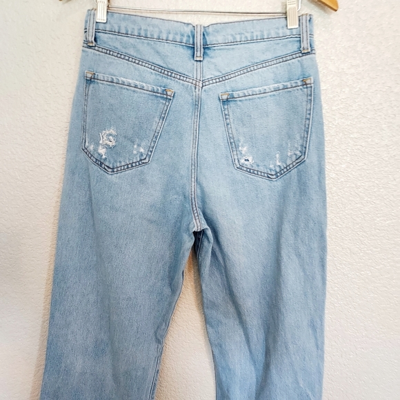 Cello Light Wash Distressed Wide Leg High Rise Jeans Size 7/28 - Picture 8 of 12